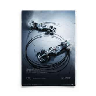 Product image for Donuts | Lewis Hamilton - Mercedes W10 - 2019 | Automobilist | Collector's Edition Poster