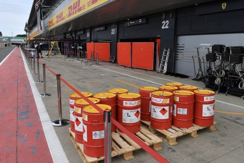 F1 fuel on pallet