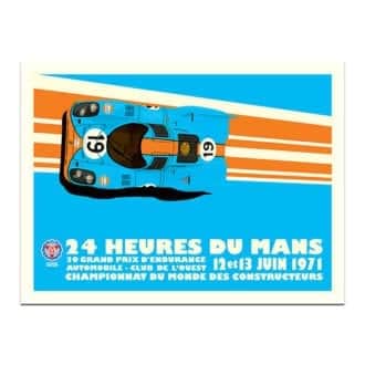 Product image for Gulf Porsche 917K - Le Mans - 1971 | Studio Bilbey | Limited Edition print