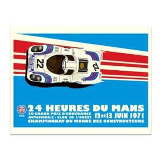 Product image for Martini Porsche 917K - Le Mans - 1971 | Studio Bilbey | Limited Edition print
