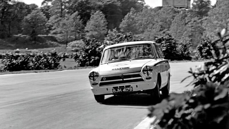 Jim Clark racing Lotus Cortina