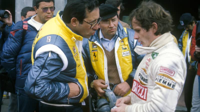 Mauro-Forghieri-talks-to-Gilles-Villeneuve-at-Zolder-in-1982