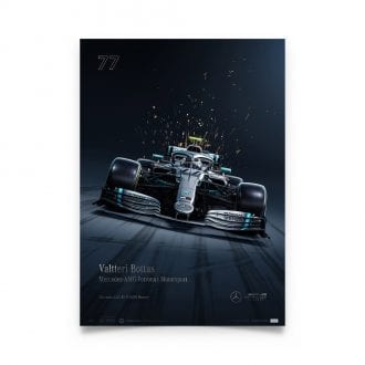 Product image for Valtteri Bottas - Mercedes W10 - 2019 | Automobilist | Collector's Edition Poster