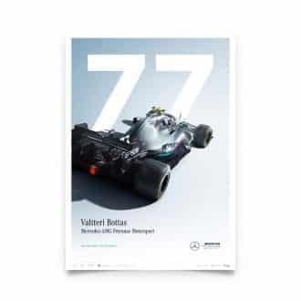 Product image for Valtteri Bottas - Mercedes W10 - 2019 | Automobilist | Limited Edition poster