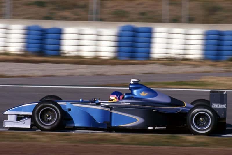 Jacques Villeneuve testing the BAR 01.