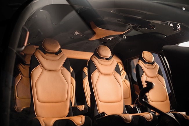Aston Martin Helicopter interior