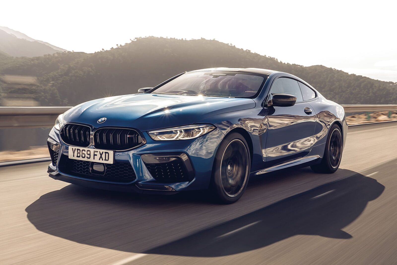 BMW M8 driving