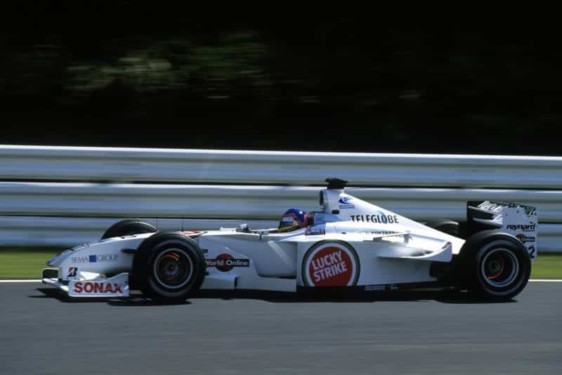 Jacques Villeneuve in the 2000 BAR Honda 002