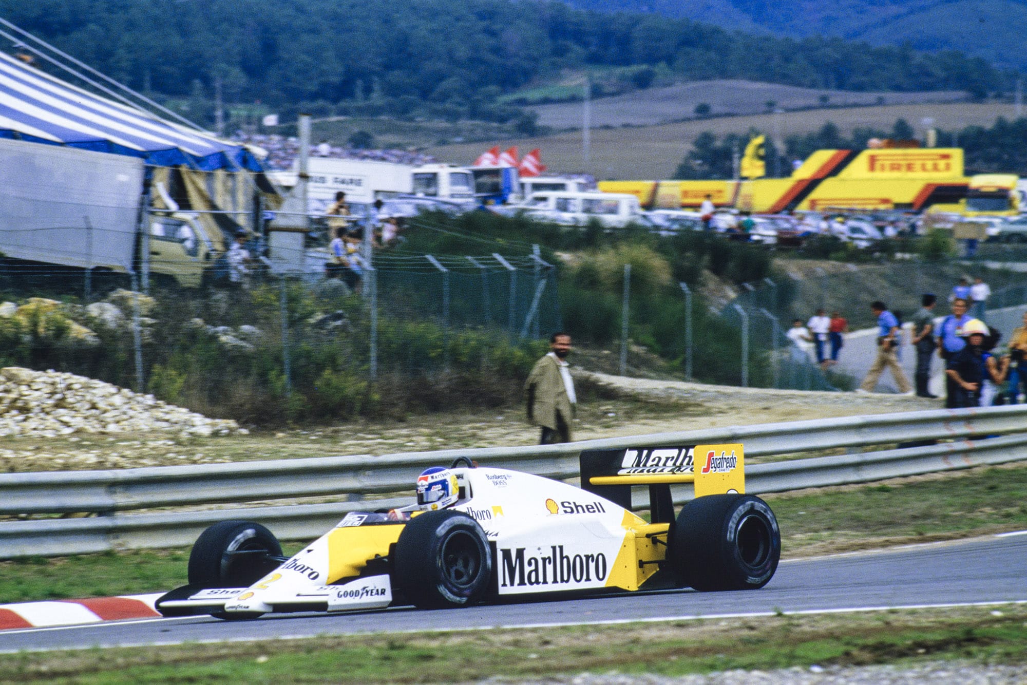 At Estoril during the 1986 F1 season, Keke Rosberg drove a Yellow