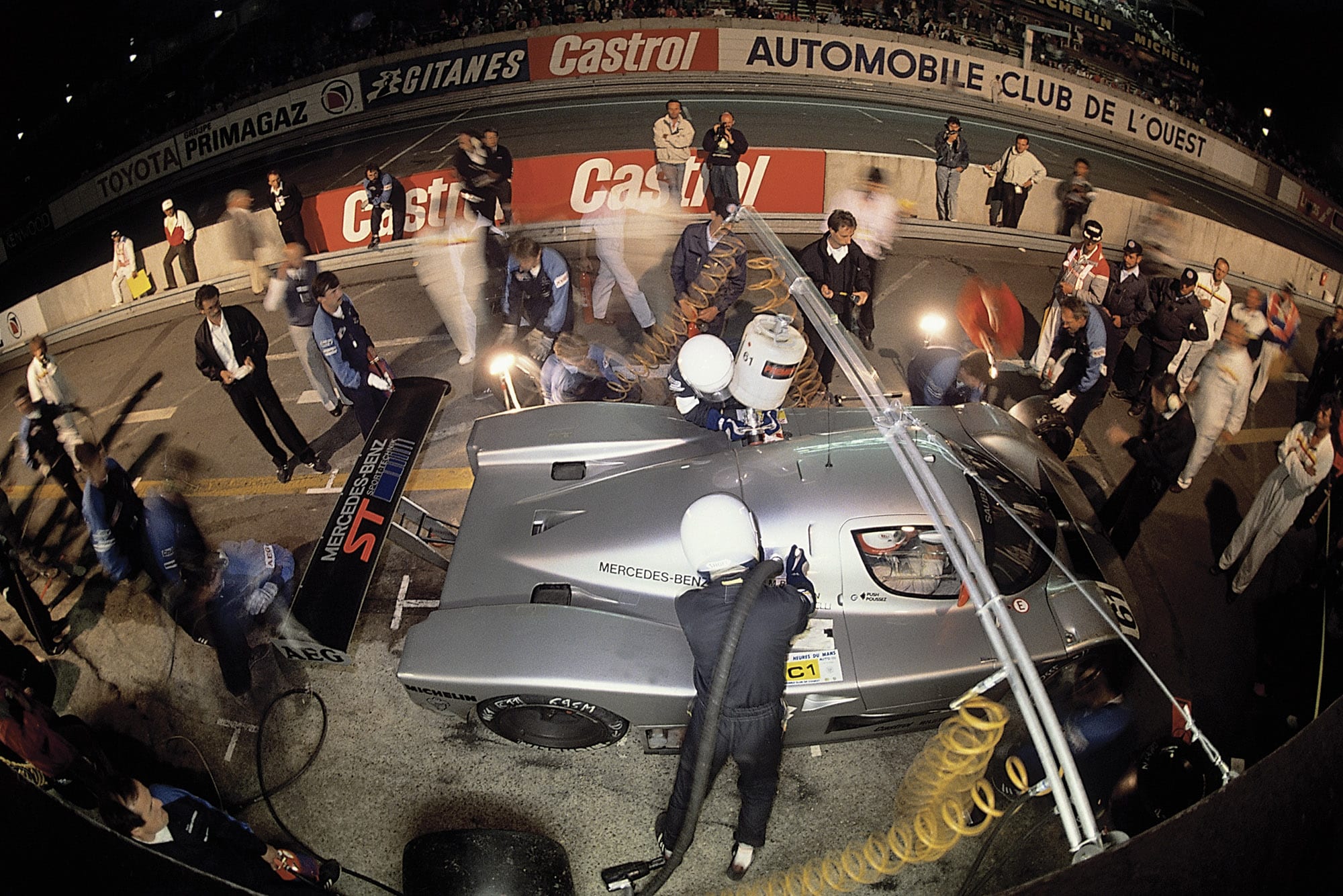 Kenny Acheson pit stop night Le Mans