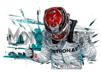 Product image for Lewis Hamilton | Mercedes | 2019 | David Johnson | Limited Edition print | Formula Art |