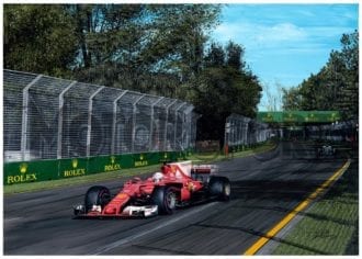 Product image for Sebastian Vettel - Ferrari – 2017 | David Johnson | Limited Edition print