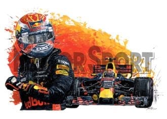Product image for Max Verstappen – Red Bull Racing – 2017 | David Johnson | Limited Edition print