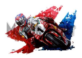 Product image for Carl Fogarty - Ducati - 1999 | David Johnson | Limited Edition print