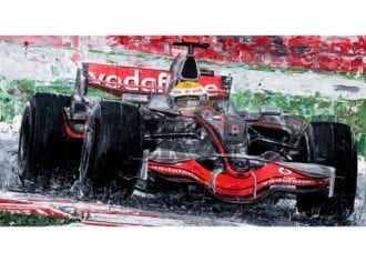 Product image for Lewis Hamilton - McLaren - 2008 | David Johnson | Limited Edition print