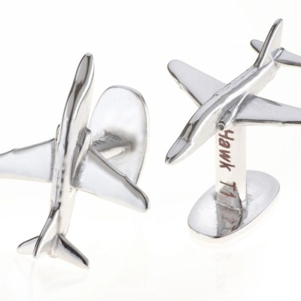 Silver Cufflinks made from a Red Arrow plane