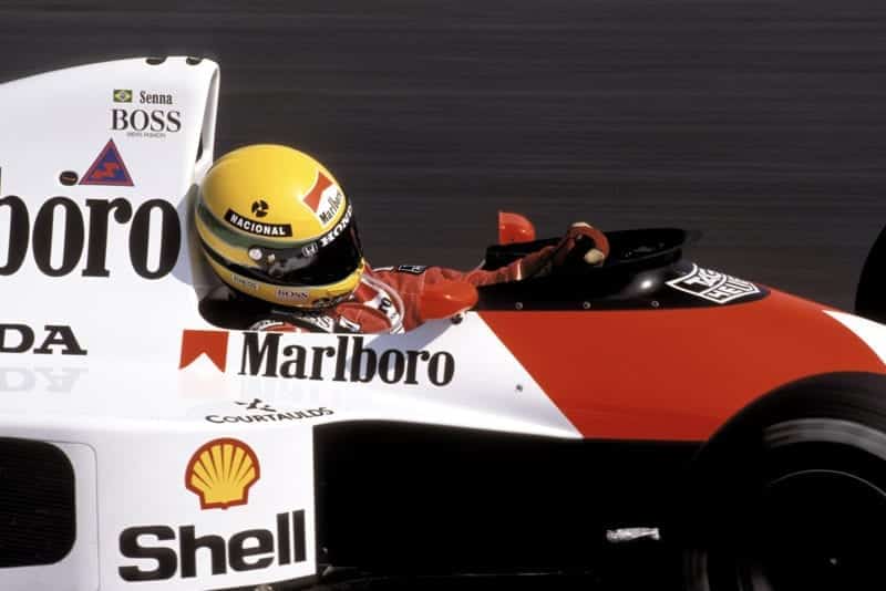 Ayrton Senna at the 1990 Hungarian Grand Prix