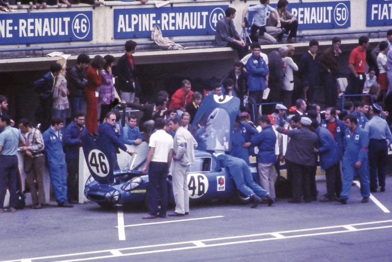 1969 Le Mans 24 Hours Alpine A210 pits