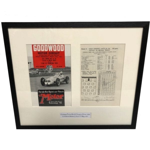 Goodwood Programme signed by Giuseppe Farina