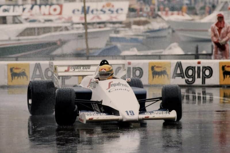 Ayrton Senna during the 1984 Monaco Grand Prix