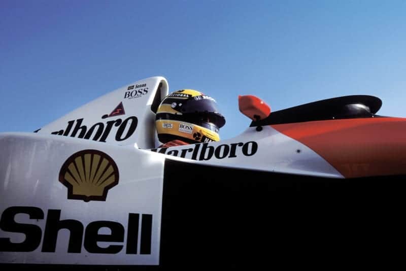 Ayrton Senna in the 1990 McLaren Honda