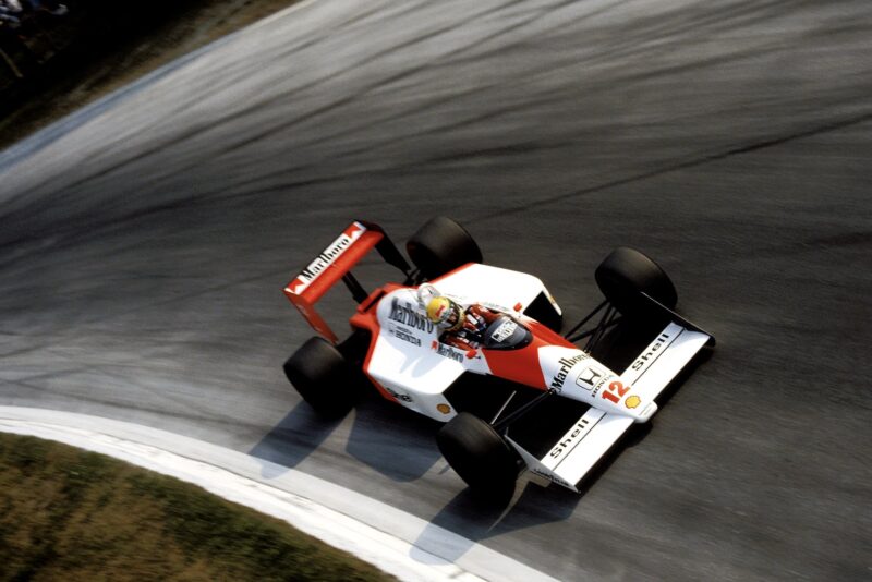 Ayrton Senna in the McLaren Honda at the 1988 Italian Grand Prix