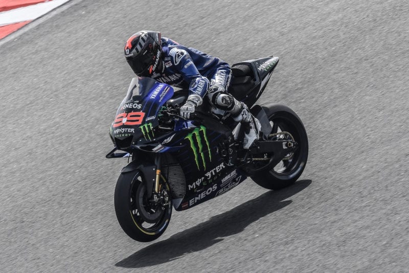 Jorge Lorenzo riding for Yamaha in the 2020 preseason Sepang MotoGP test