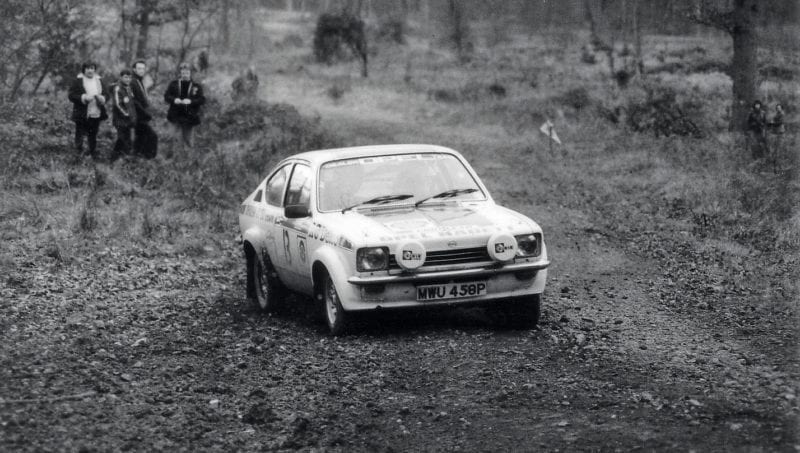 Opel Kadett on Forest of Dean Rally