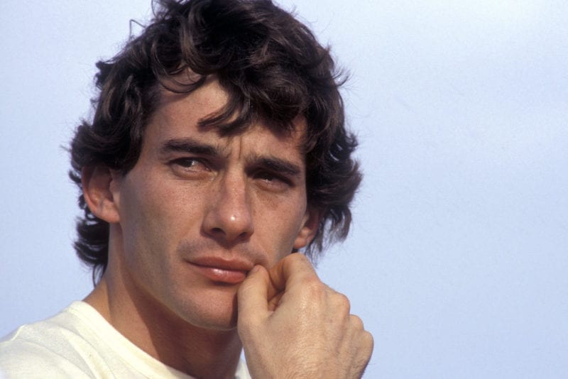 Portrait of Ayrton Senna at the 1990 Spanish Grand Prix