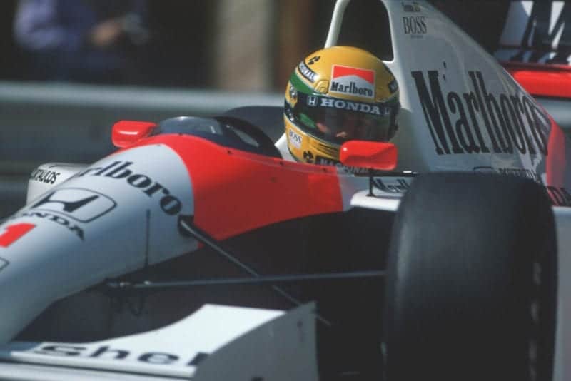 Ayrton Senna in the McLaren