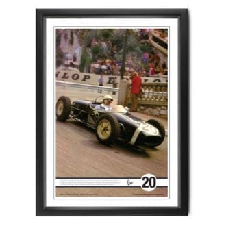 Product image for Moss at Monaco | Stirling Moss - Lotus - 1961 | colour print | signed Stirling Moss