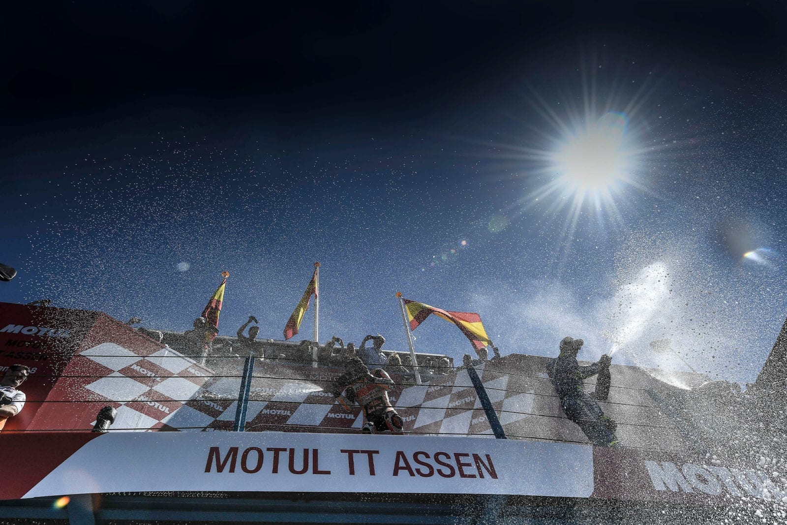2018 MotoGP podium celebrations at Assen
