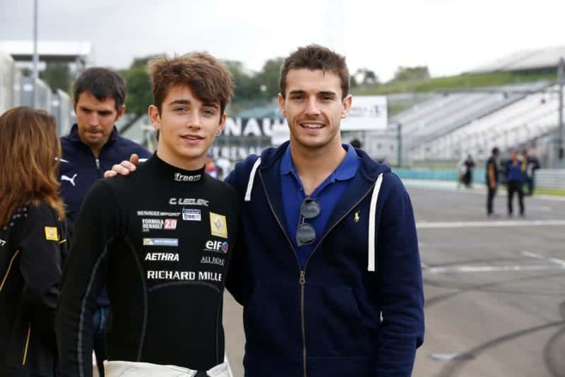 Jules Bianchi with Charles Leclerc in 2014