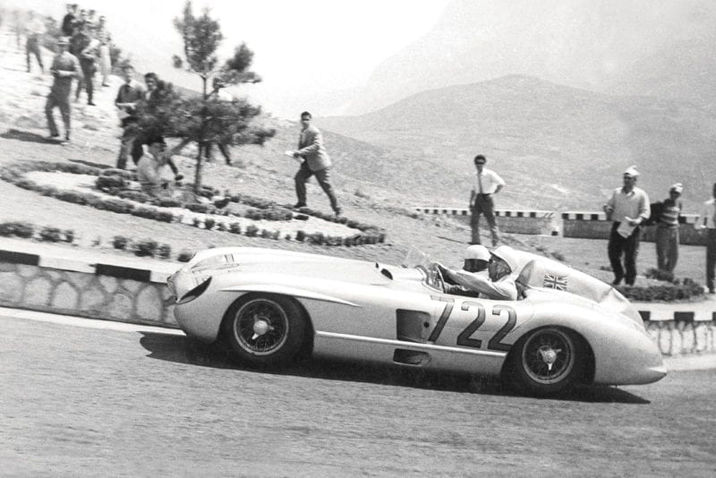 Moss 1955 Mille Miglia climbing