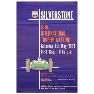 Product image for F1 | British International Trophy Race - 1961 - Silverstone | original vintage poster