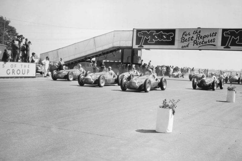 Start of the 1950 British Grand Prix at Silverstone