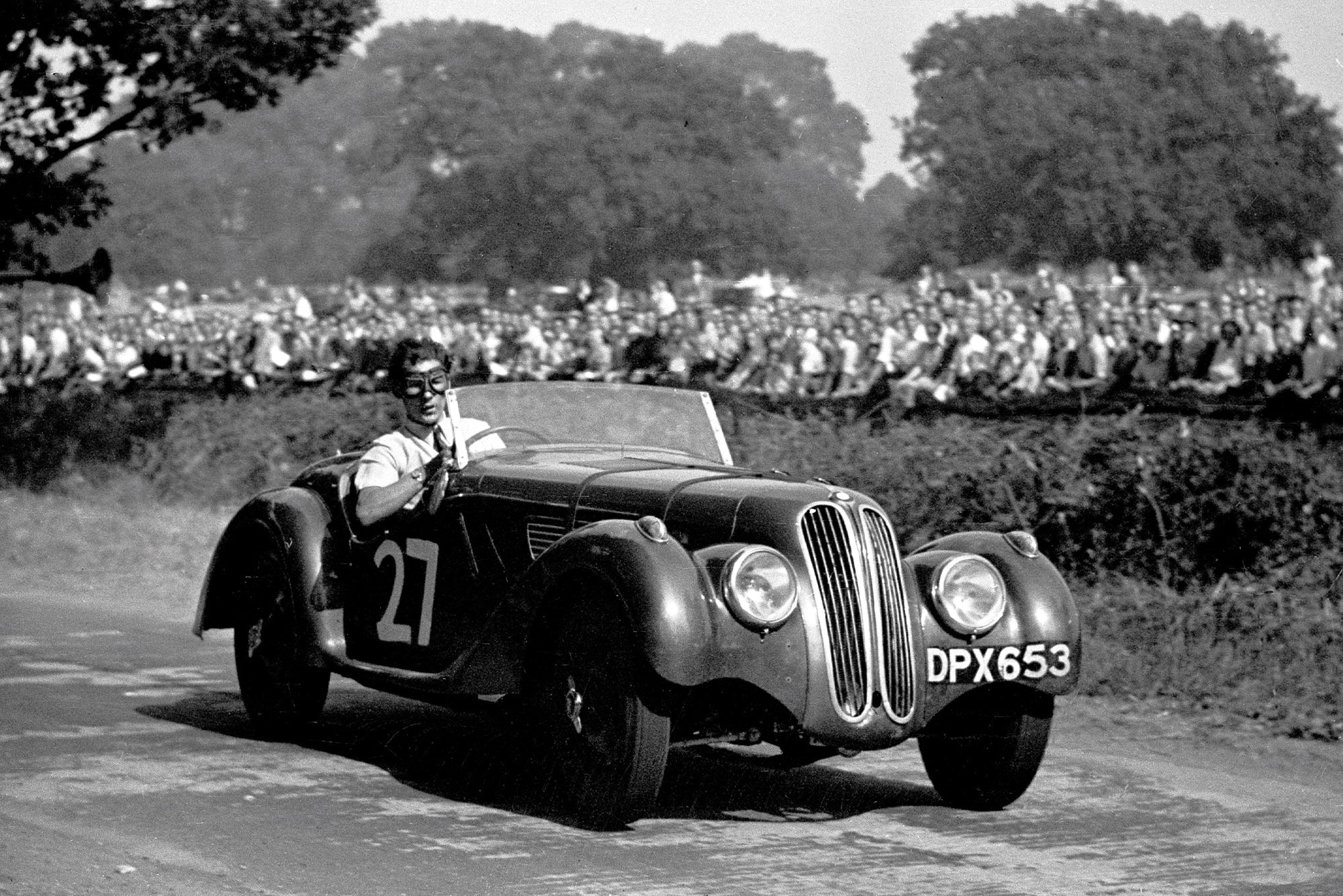 Stirling Moss driving his fathers Frazer-Nash BMW in the 1947 poole Speed Trials
