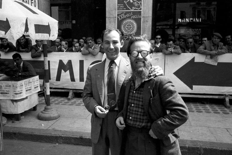 Stirling Moss with Denis Jenkinson at the 1955 Mille Miglia