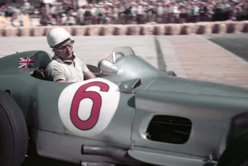 Stirling Moss in a Mercedes
