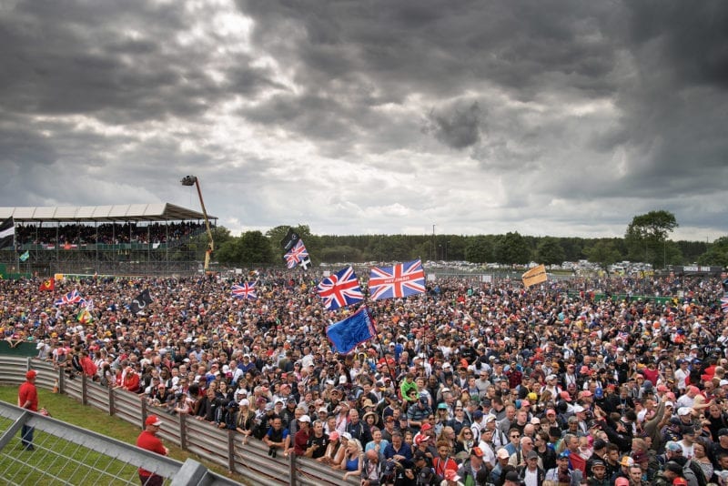 Crowd at Silverstone after the 2020 British Grand Prix