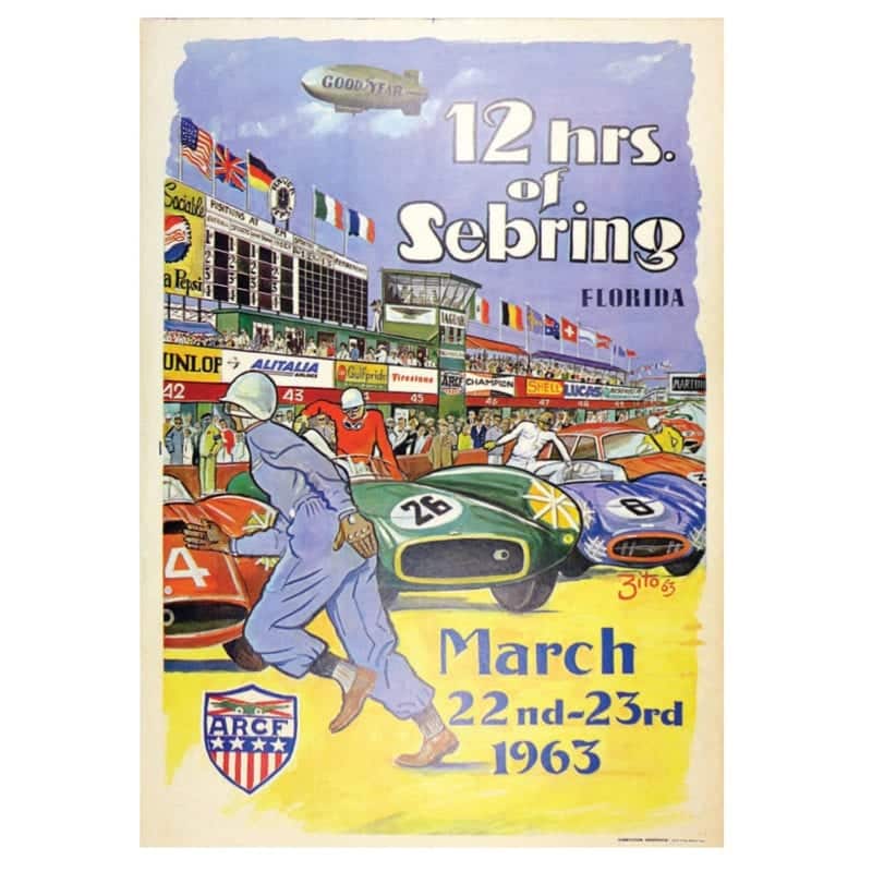 12 hrs of Sebring 1963 poster