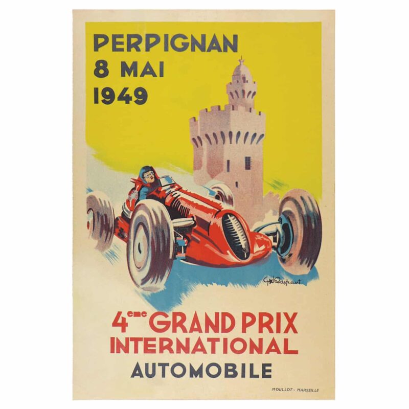 1949 Perpignan Grand Prix poster