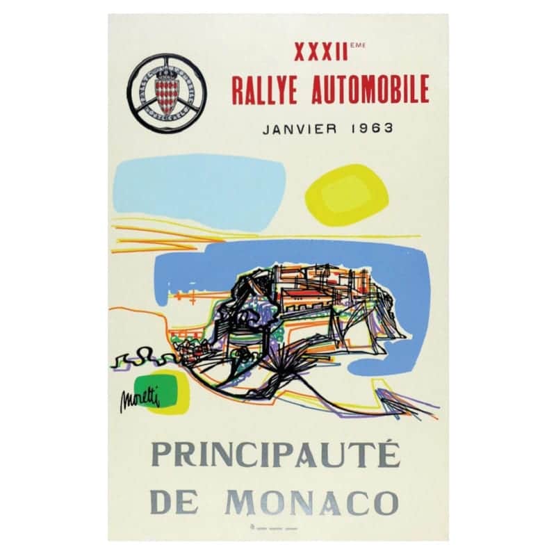 1963 Monte Carlo rally poster