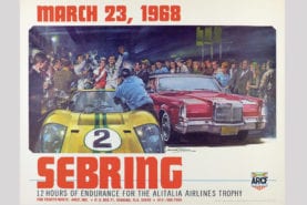 Classic motor racing posters for sale in online auction