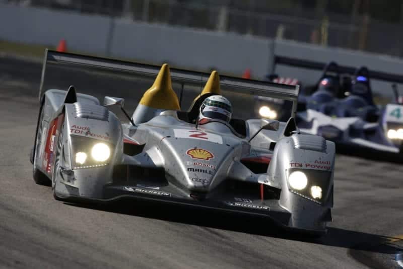 Allan McNish in the Audi R10 at the 2006 12 Hours of Sebring