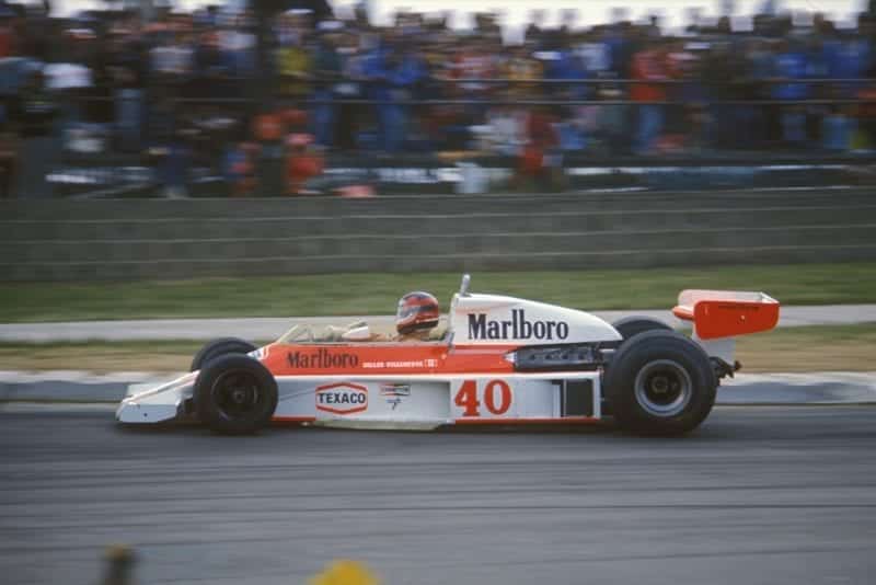 Gilles Villeneuve during the 1977 British GP