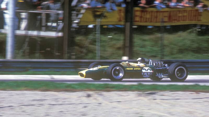 Jim Clark in Lotus 49 at 1967 Italian GP