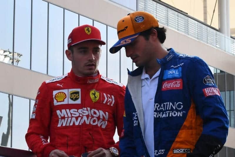Charles Leclerc and Carlos Sainz, Abu Dhabi 2019