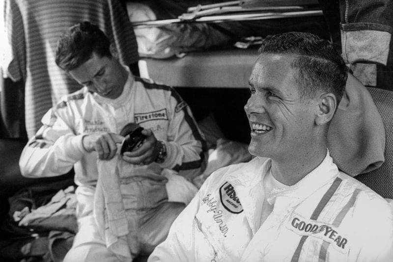 Mario Andretti and Bobby Unser at Monza in 1968