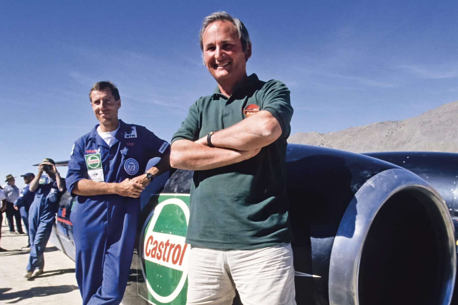 Richard Noble and Andy Green with Thrust SSC